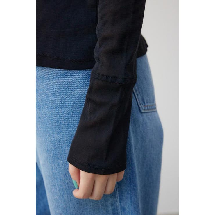 バックスリットシアーロングトップス | AZUL BY MOUSSY | 詳細画像21 