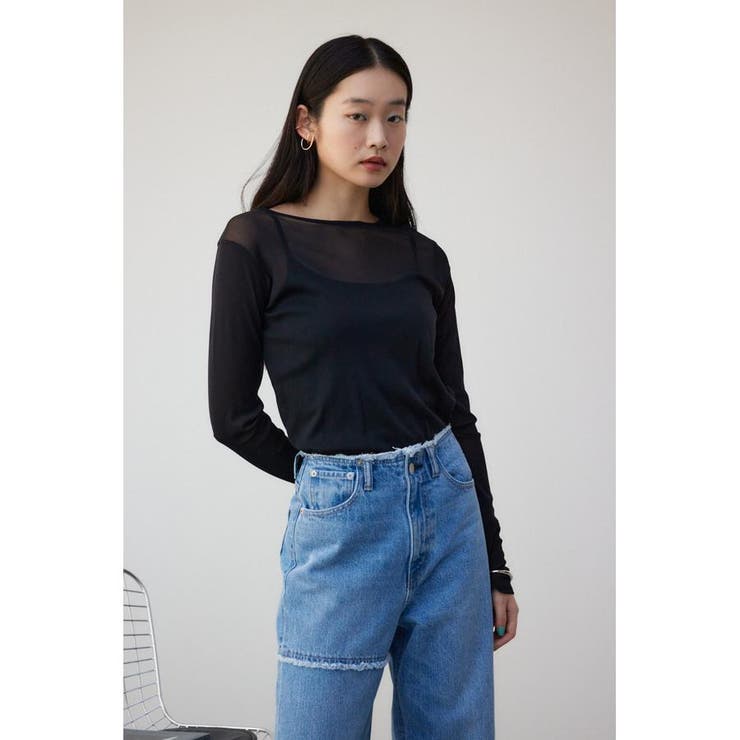 バックスリットシアーロングトップス | AZUL BY MOUSSY | 詳細画像13 