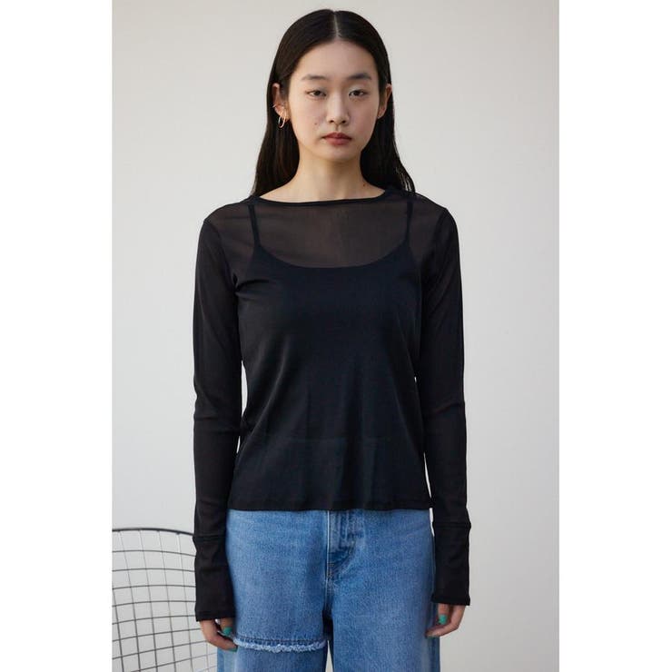 バックスリットシアーロングトップス | AZUL BY MOUSSY | 詳細画像15 