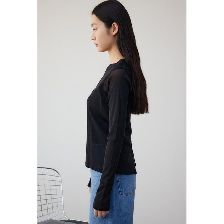 バックスリットシアーロングトップス | AZUL BY MOUSSY | 詳細画像16 