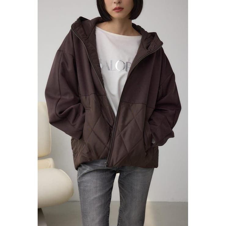 BRN | ダンボールドッキングジップパーカー | AZUL BY MOUSSY