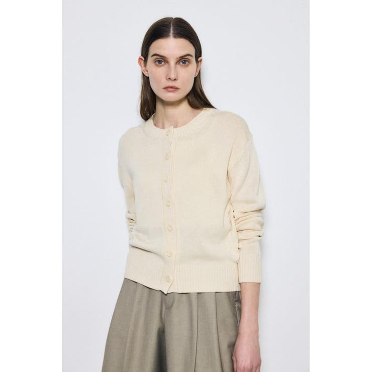 リネンタッチクルーネックニットカーディガン | AZUL BY MOUSSY | 詳細画像2 