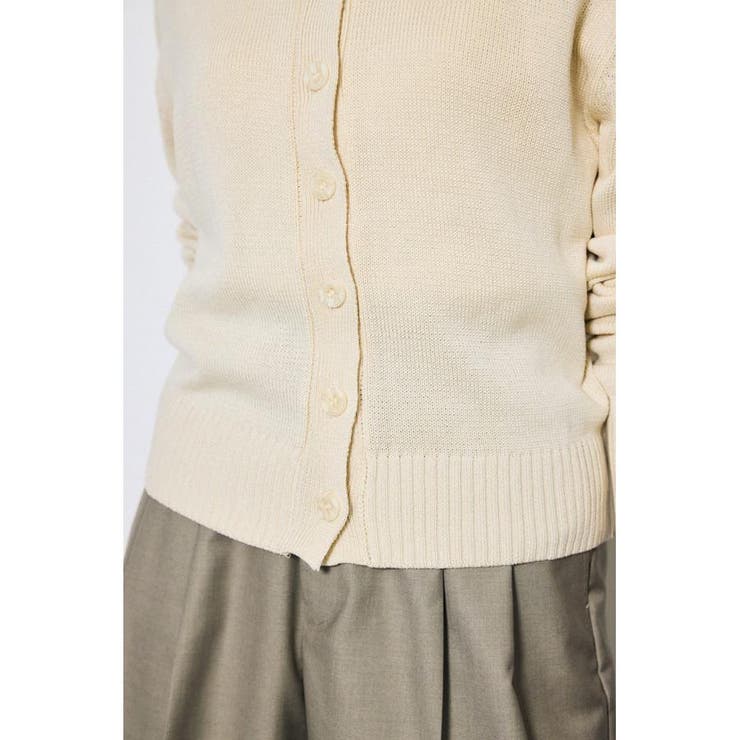 リネンタッチクルーネックニットカーディガン | AZUL BY MOUSSY | 詳細画像9 