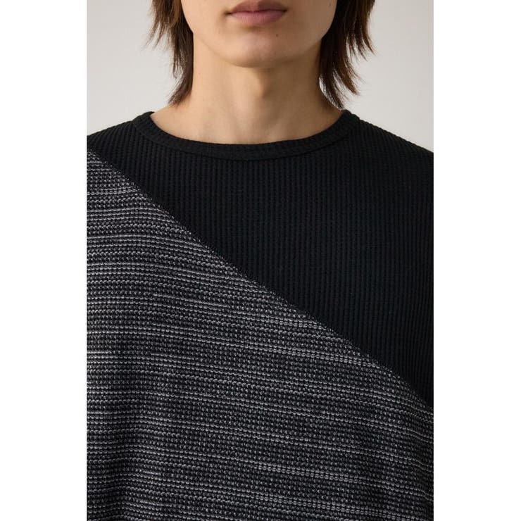 ヘビーワッフルバイカラートップス | AZUL BY MOUSSY | 詳細画像20 
