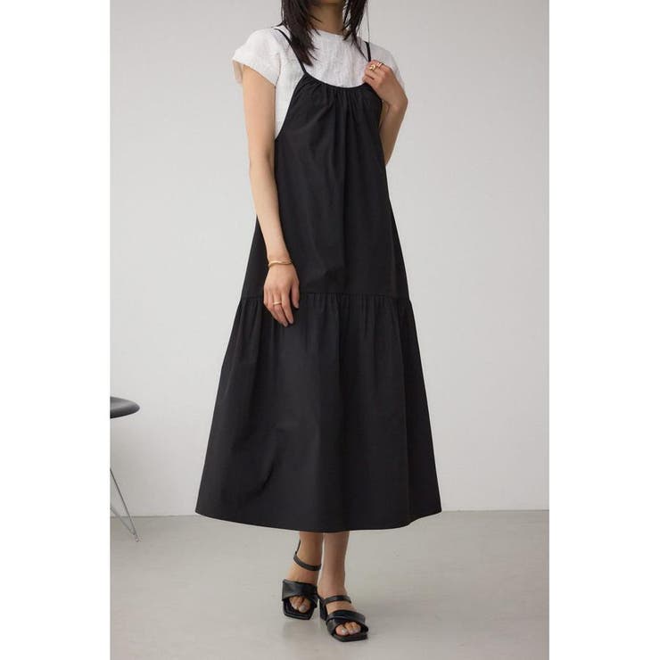 BLK | インナーSETフロントギャザーキャミワンピース | AZUL BY MOUSSY
