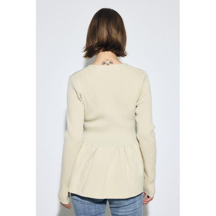 ペプラムカーディガン | AZUL BY MOUSSY | 詳細画像3 