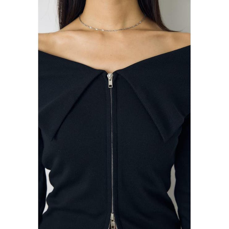 ダブルジップオフショル長袖トップス | AZUL BY MOUSSY | 詳細画像5 