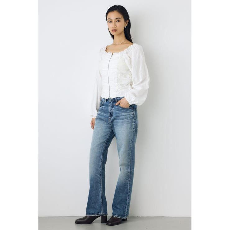 2WAYオフショルダブルジップドビーブラウス | AZUL BY MOUSSY | 詳細画像6 