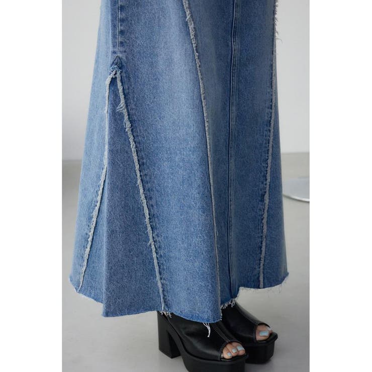 AZUL DENIM フリンジ切替デニムスカート[品番：AZLW0023108]｜AZUL BY