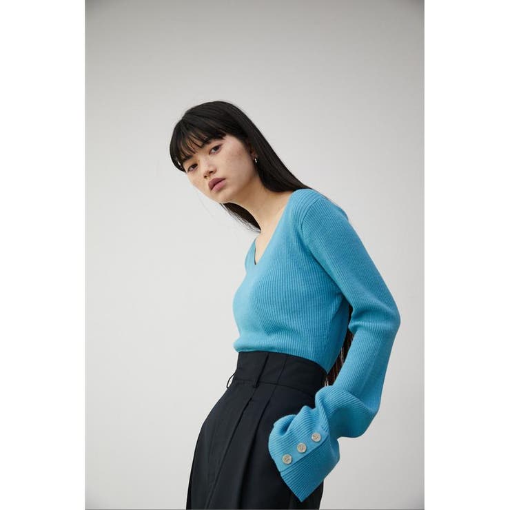 2WAY SLEEVE BUTTON RIB KNIT | AZUL BY MOUSSY | 詳細画像27 