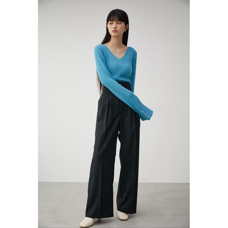 2WAY SLEEVE BUTTON RIB KNIT[品番：AZLW0020594]｜AZUL BY