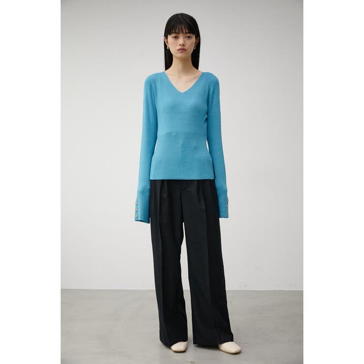 2WAY SLEEVE BUTTON RIB KNIT | AZUL BY MOUSSY | 詳細画像29 