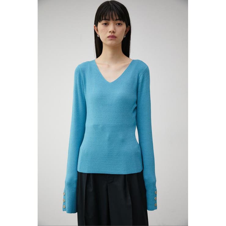 2WAY SLEEVE BUTTON RIB KNIT | AZUL BY MOUSSY | 詳細画像30 