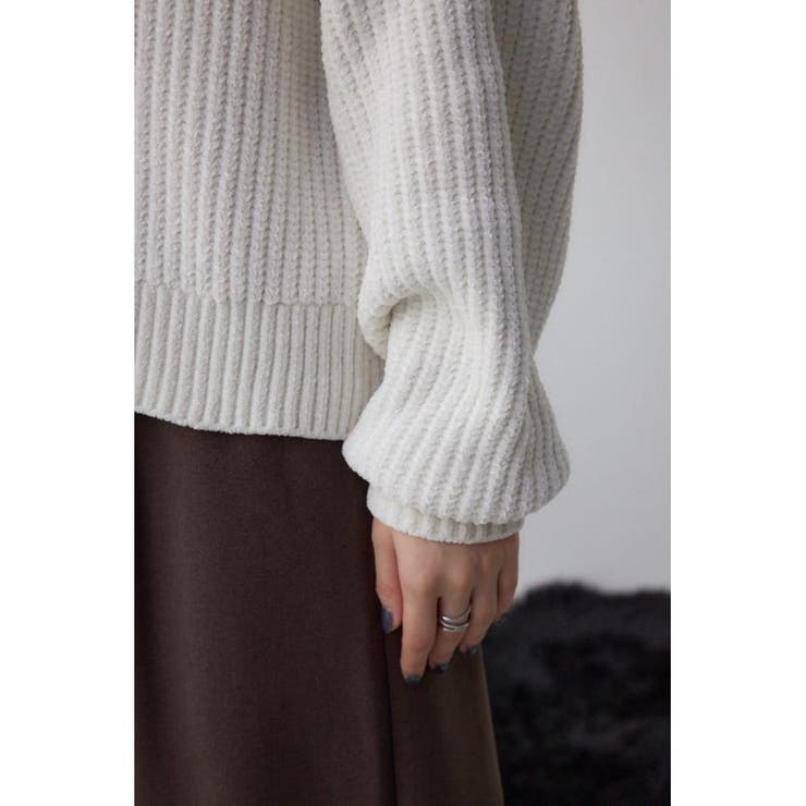 ラメベロアハーフZIPニットトップス | AZUL BY MOUSSY | 詳細画像9 