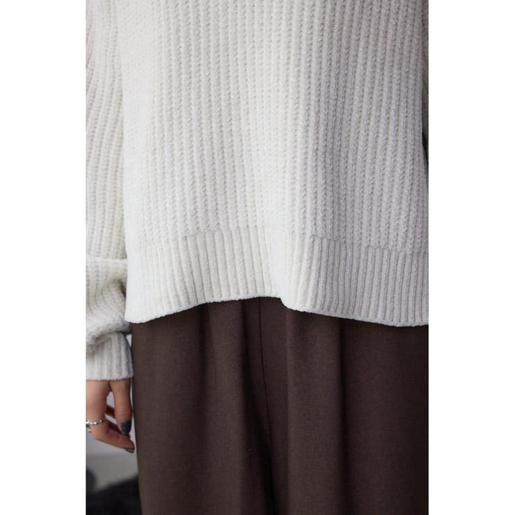 ラメベロアハーフZIPニットトップス | AZUL BY MOUSSY | 詳細画像10 