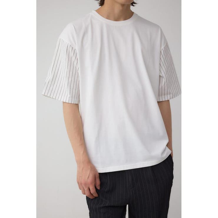 柄WHT5 | 異素材スウィッチングトップス | AZUL BY MOUSSY