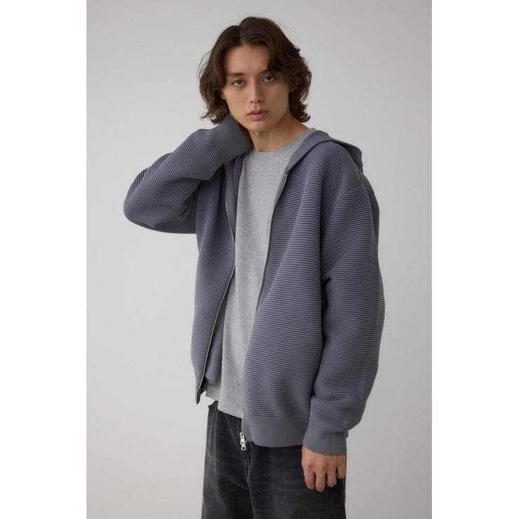 ミックスカラーリップル編みニットパーカー | AZUL BY MOUSSY | 詳細画像31 