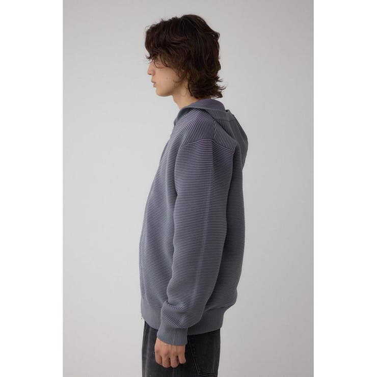 ミックスカラーリップル編みニットパーカー | AZUL BY MOUSSY | 詳細画像34 