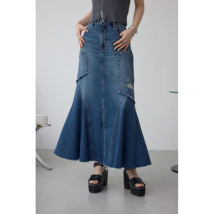 AZUL DENIM ダメージマーメイドスカート | AZUL BY MOUSSY | 詳細画像16 