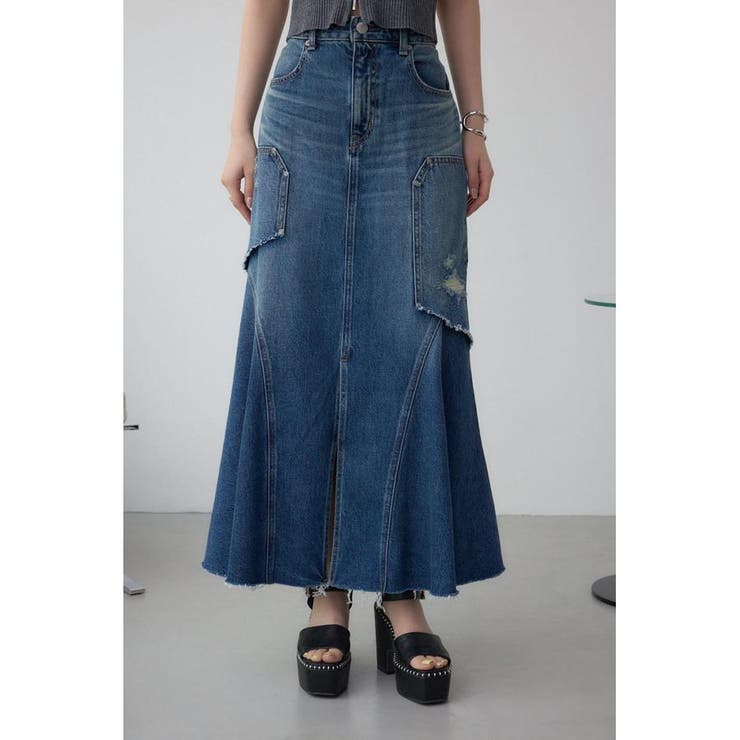 AZUL DENIM ダメージマーメイドスカート | AZUL BY MOUSSY | 詳細画像19 