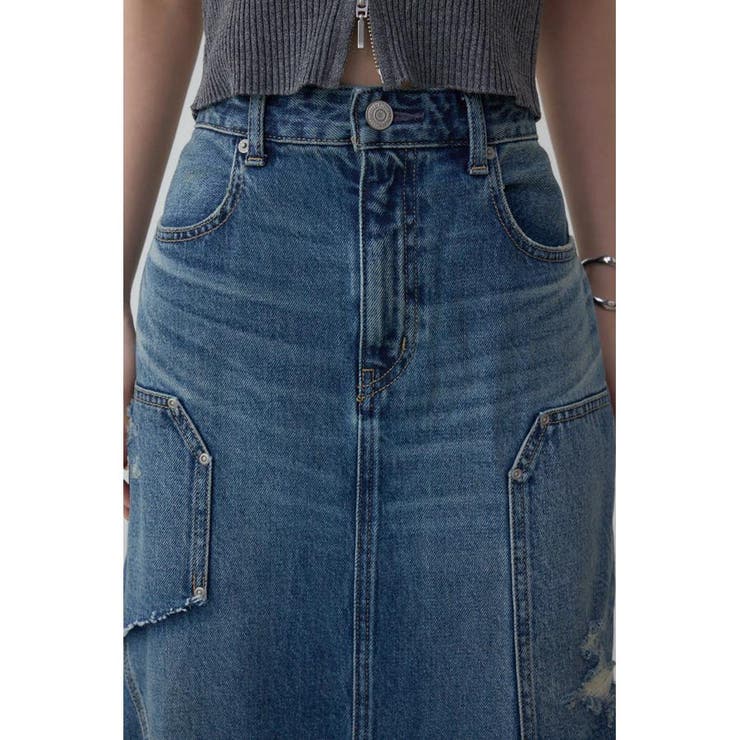 AZUL DENIM ダメージマーメイドスカート | AZUL BY MOUSSY | 詳細画像22 