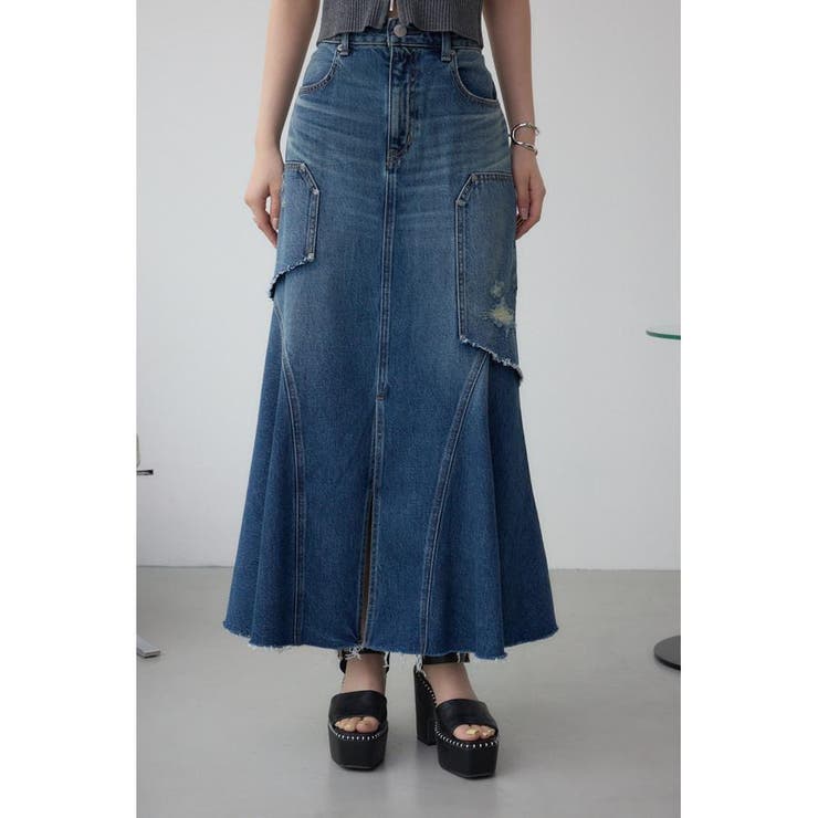 AZUL DENIM ダメージマーメイドスカート | AZUL BY MOUSSY | 詳細画像19 