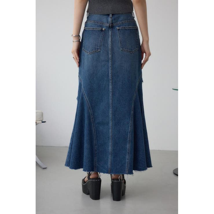 【新品タグ付き】MoNiLE モニーレ　デニムマーメイドスカート　ブルー AZUL DENIM ダメージマーメイドスカート[品番：AZLW0023317