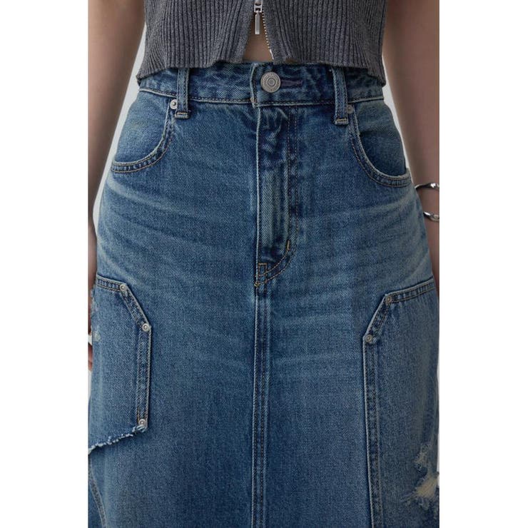 AZUL DENIM ダメージマーメイドスカート | AZUL BY MOUSSY | 詳細画像22 
