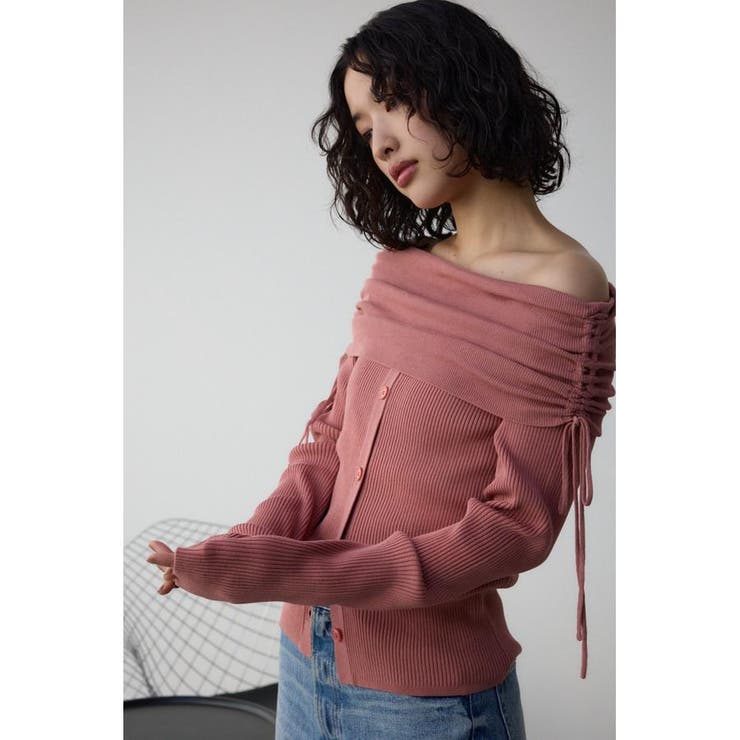ギャザーオフショルダーニットトップス | AZUL BY MOUSSY | 詳細画像35 