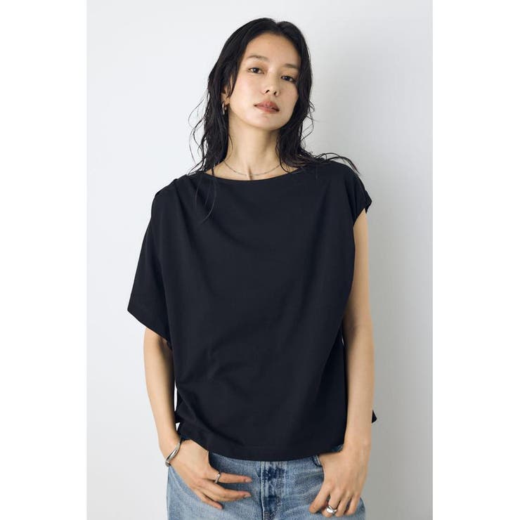 BLK | アシンメトリードレープトップス | AZUL BY MOUSSY