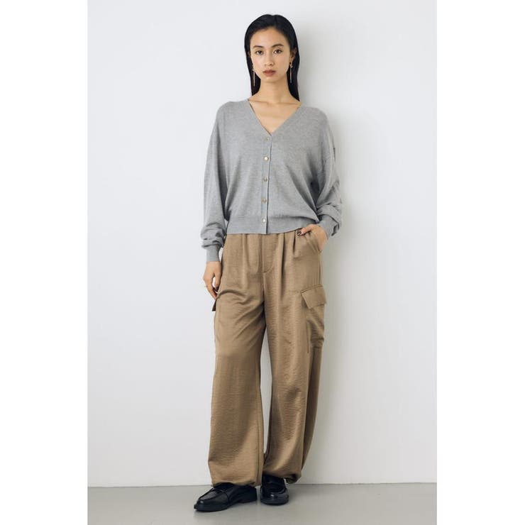 サテンワイドカーゴパンツ | AZUL BY MOUSSY | 詳細画像26 