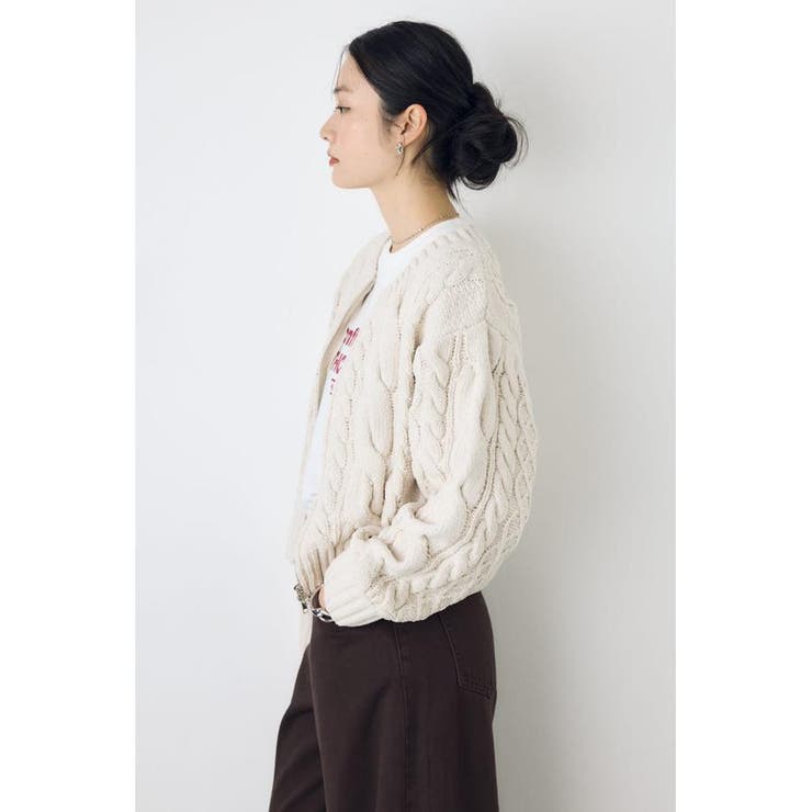 ダブルジップニットカーディガン | AZUL BY MOUSSY | 詳細画像4 
