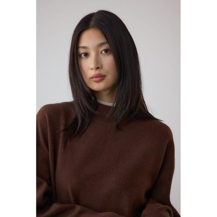 格上げ ダブルネックデザインニットトップス | AZUL BY MOUSSY | 詳細画像22 