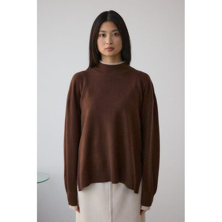 格上げ ダブルネックデザインニットトップス | AZUL BY MOUSSY | 詳細画像25 