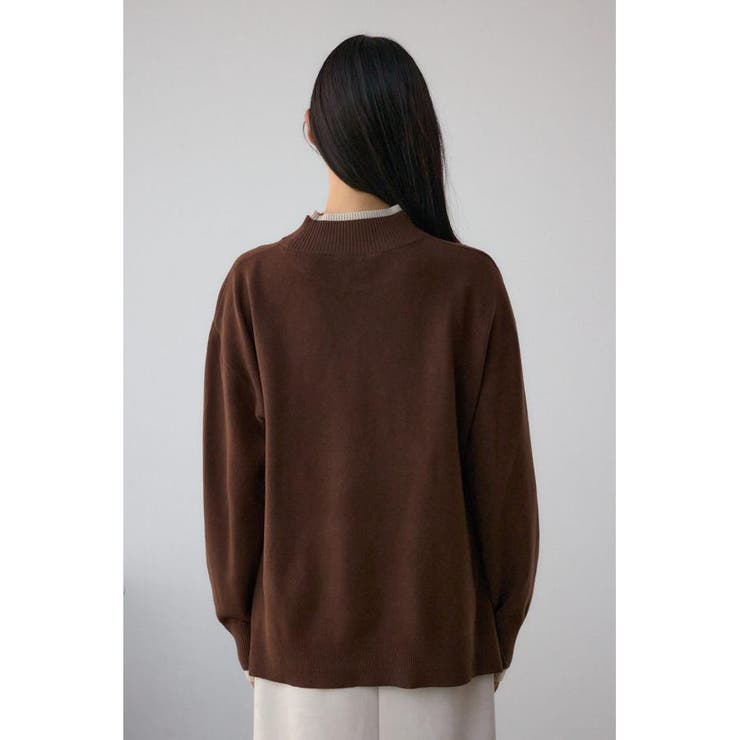 格上げ ダブルネックデザインニットトップス | AZUL BY MOUSSY | 詳細画像27 