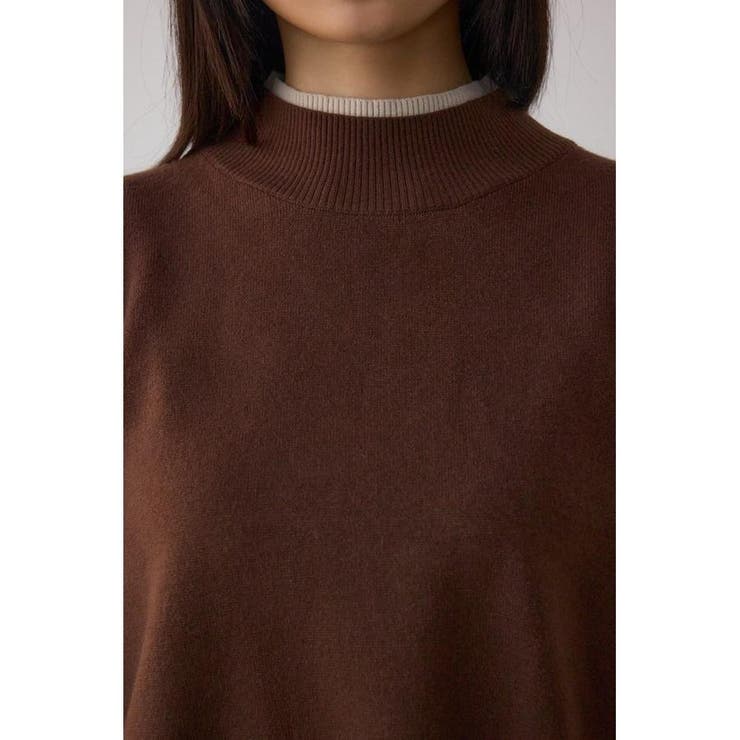 格上げ ダブルネックデザインニットトップス | AZUL BY MOUSSY | 詳細画像28 
