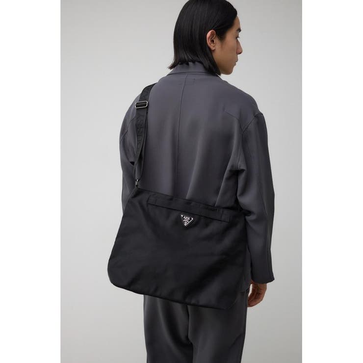 ロゴプレート高密度ナイロンショルダーバッグ[品番：AZLW0022083  