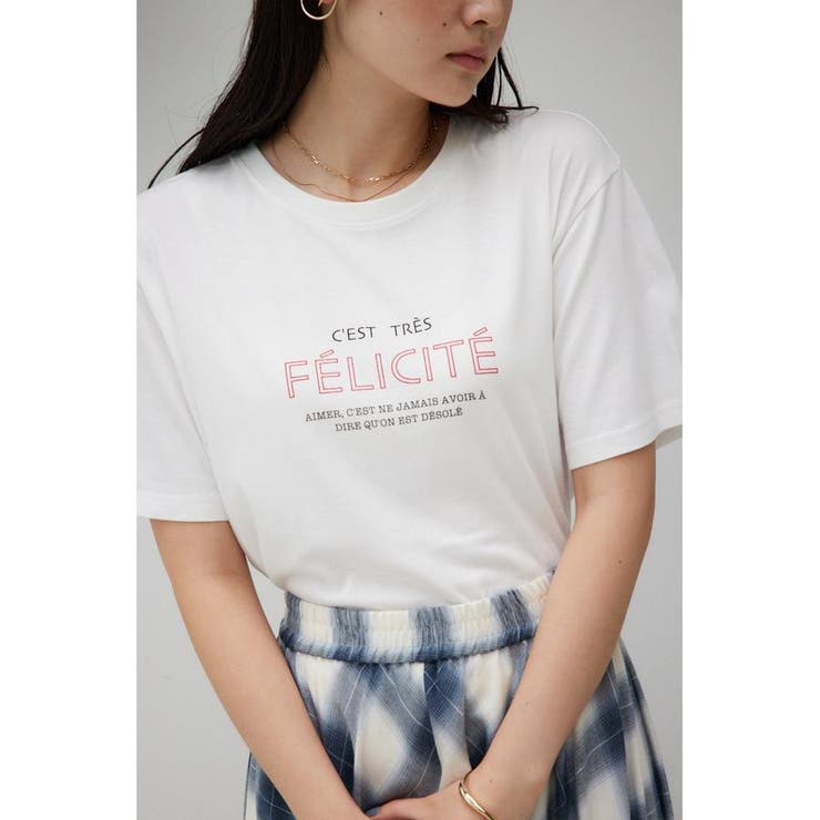 WHT | ソフトタッチロゴTシャツ | AZUL BY MOUSSY