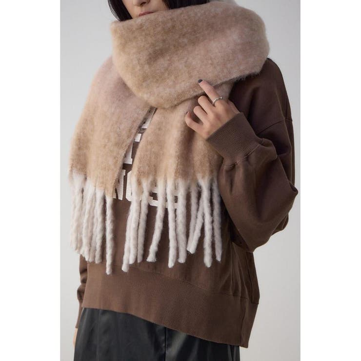 柄BEG5 | マルチデザインフラッフィーロングマフラー | AZUL BY MOUSSY