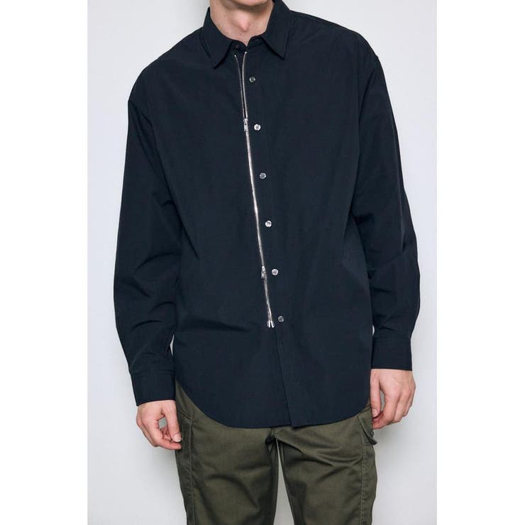BLK | ジップアップ長袖シャツ | AZUL BY MOUSSY