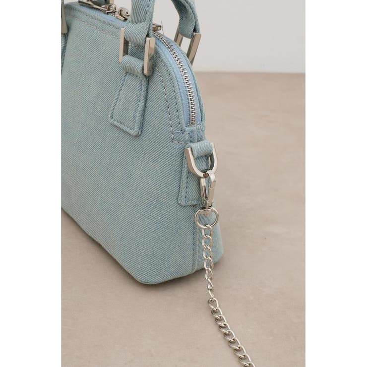 デニムミニダブルジッパーバッグ | AZUL BY MOUSSY | 詳細画像9 