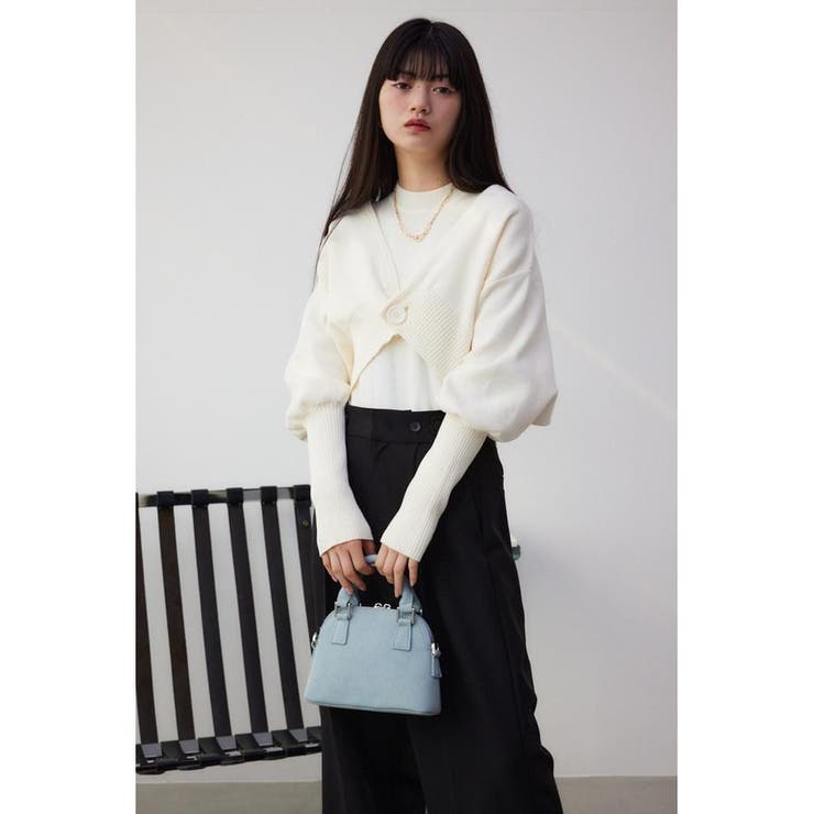 デニムミニダブルジッパーバッグ | AZUL BY MOUSSY | 詳細画像1 