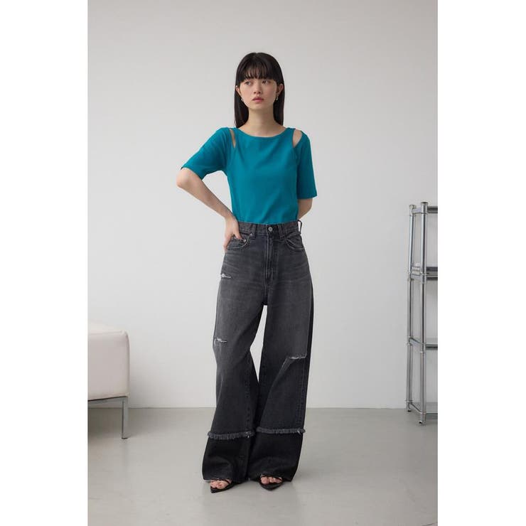 デザインネックショートTシャツ | AZUL BY MOUSSY | 詳細画像32 