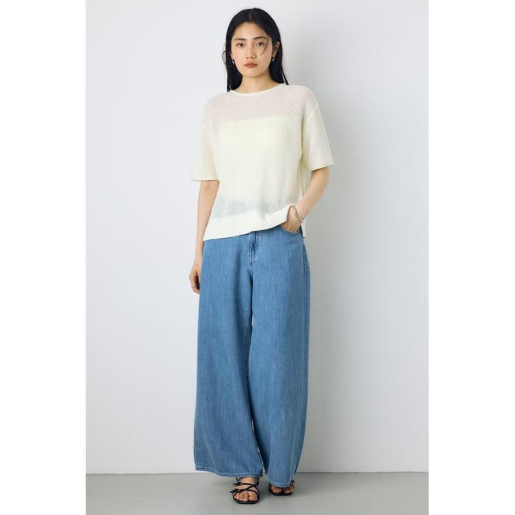 畔編み半袖ニットトップス | AZUL BY MOUSSY | 詳細画像6 