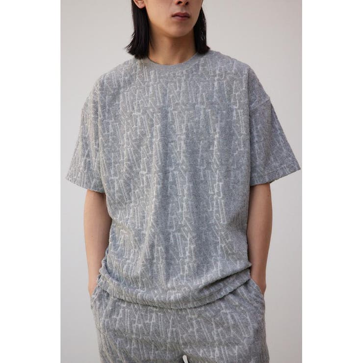 GRY | ロゴ総柄パイルトップス | AZUL BY MOUSSY