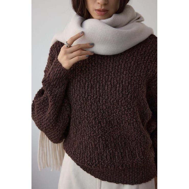 IVOY3 | ソフトタッチニットフリンジストール | AZUL BY MOUSSY