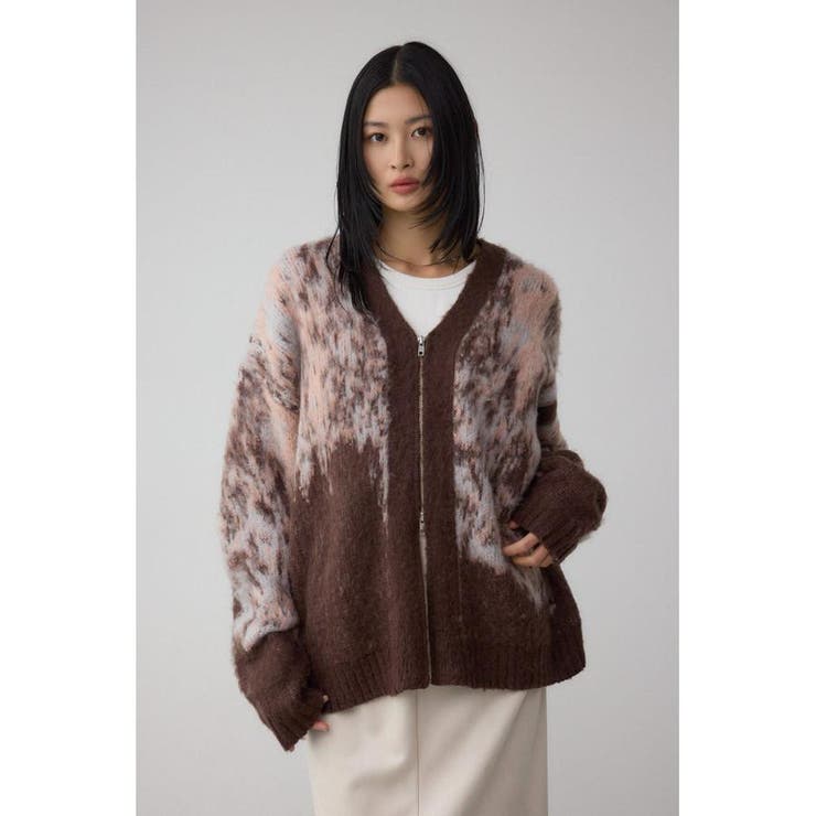 起毛総柄カーディガン | AZUL BY MOUSSY | 詳細画像13 