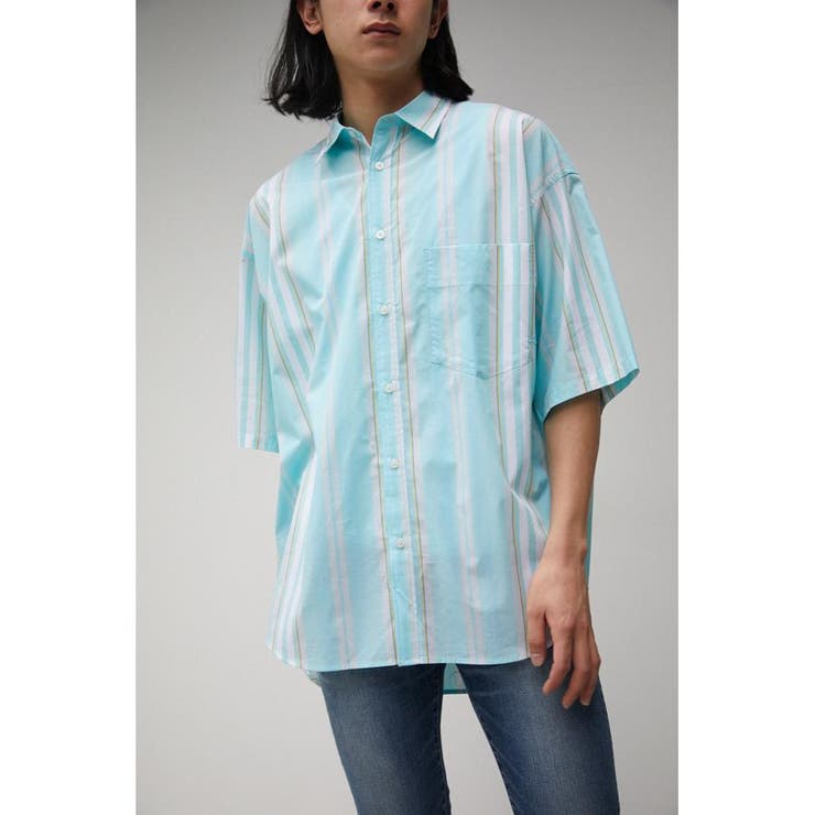 柄GRN5 | WIDE RELAX HALF SLEEVE SHIRT | AZUL BY MOUSSY