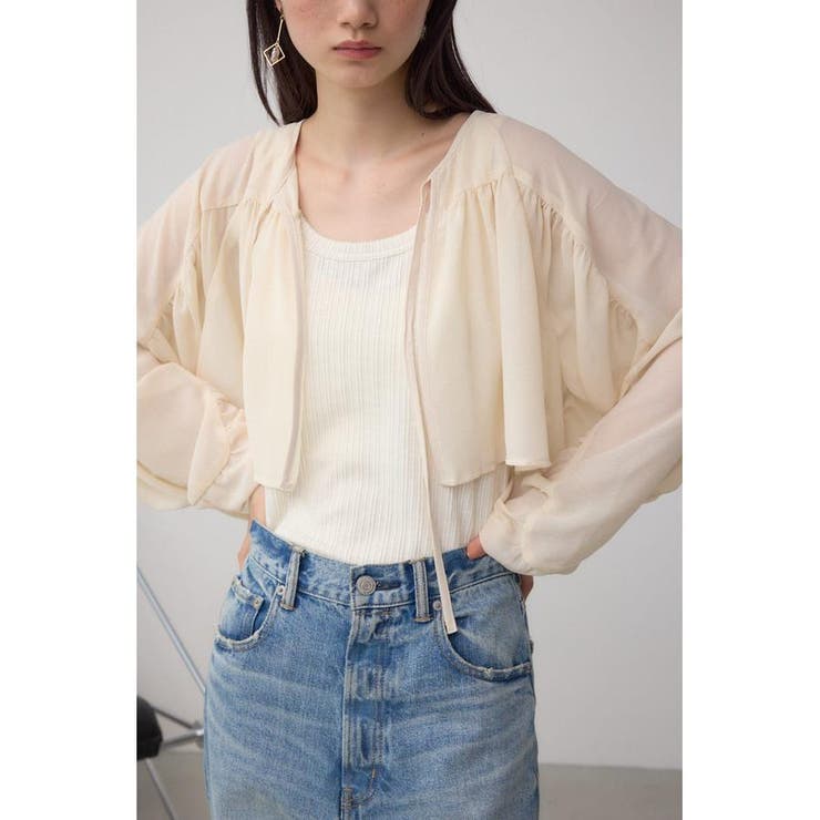 IVOY3 | ボリュームギャザーショートボレロ | AZUL BY MOUSSY