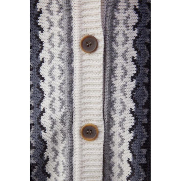 柄ニットカーディガン | AZUL BY MOUSSY | 詳細画像10 